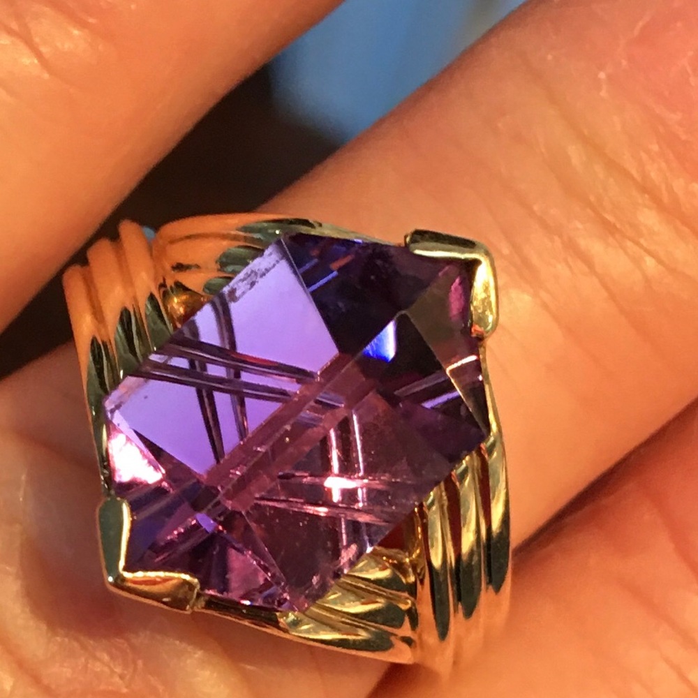 LARGE 14K AMETHYST RING